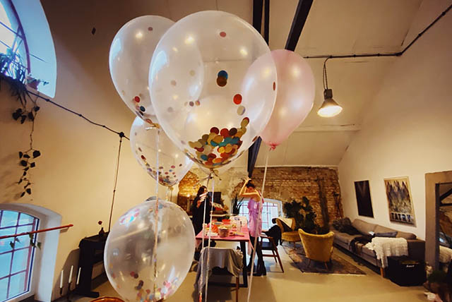 balony z imprezowego loftu w warszawie na party kawalerskie